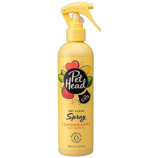 Pet Head Dry Clean Spray for Cats Lemonberry with Lemon Oil, 10.1 oz-Cat-Pet Head-PetPhenom