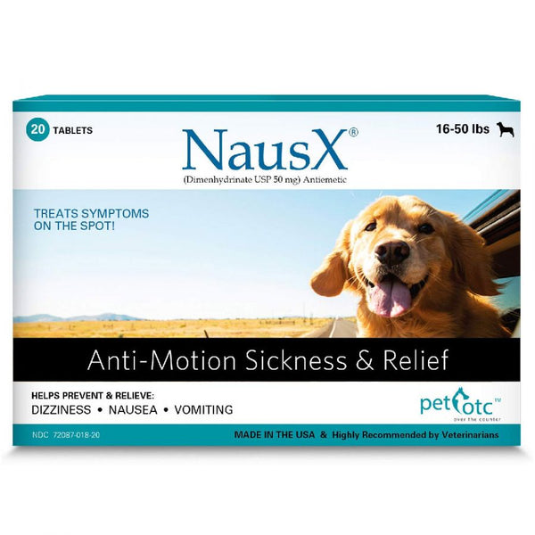 Pet OTC NausX Anti-Motion Sickness Treatment for Dogs 16-50 lbs, 20 count-Dog-Pet OTC-PetPhenom
