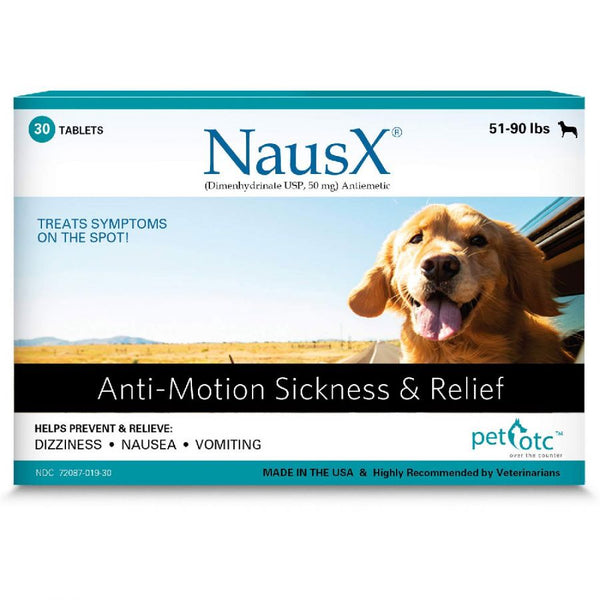 Pet OTC NausX Anti-Motion Sickness Treatment for Dogs 51-90 lbs, 30 count-Dog-Pet OTC-PetPhenom