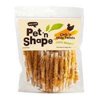 Pet 'n Shape 100% Natural Chicken Hide Twists, Regular - 50 Pack - (5" Chews)-Dog-Pet 'n Shape-PetPhenom