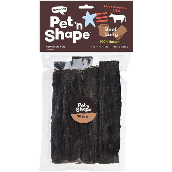 Pet 'n Shape Natural Beef Lung Strips Dog Treats, 3 oz-Dog-Pet 'n Shape-PetPhenom