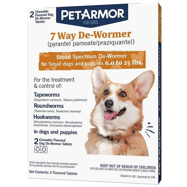 PetArmor 7 Way De-Wormer for Small Dogs and Puppies (6-25 Pounds), 2 count-Dog-PetArmor-PetPhenom