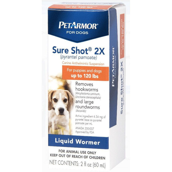 PetArmor Sure Shot 2X Liquid De-Wormer for Puppies and Dogs up to 120 Pounds, 2 oz-Dog-PetArmor-PetPhenom