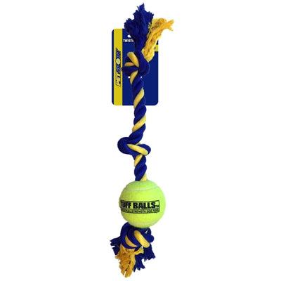 PetSport Twisted Chews-Giant Three Knot Cotton Rope with 4” Tennis Ball-Dog-PetSport-PetPhenom