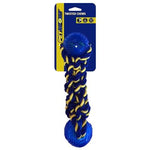 PetSport Twisted Chews-Medium Braided Cotton Rope Bumper with Two TPR Balls-Dog-PetSport-PetPhenom