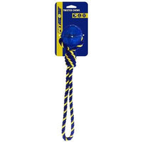 PetSport Twisted Chews-Medium Braided Cotton Rope Tug with TPR Ball 14"-Dog-PetSport-PetPhenom