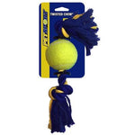 PetSport Twisted Chews-Medium Two Knot Cotton Rope with 2.5" Tennis Ball-Dog-PetSport-PetPhenom