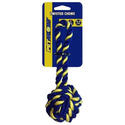 PetSport Twisted Chews-Small Braided Cotton Rope Monkey Fist-Dog-PetSport-PetPhenom