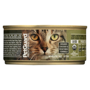 Petguard Cats Food - Organic Chicken and Vegetable - Case of 24 - 5.5 oz.-Cat-Petguard-PetPhenom