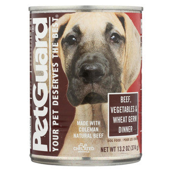 Petguard Dog Food - Beef Vegetables and Wheat Germ Dinner - Case of 12 - 13.2 oz.-Dog-Petguard-PetPhenom