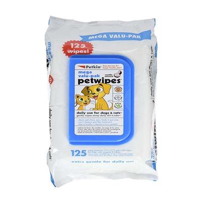 Petkin PetWipes Mega Valu-Pak 125 count-Dog-Petkin-PetPhenom