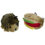 Petmate Booda Zoobilee Hedgehog and Hotdog Plush Dog Toy, 1 count-Dog-Petmate-PetPhenom