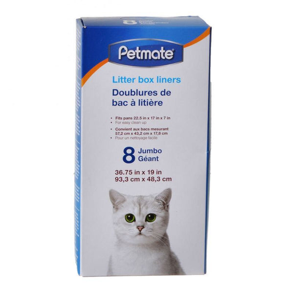Petmate Cat Litter Pan Liner, Jumbo (8 Pack)-Cat-Petmate-PetPhenom