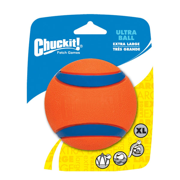 Petmate Chuckit Ultra Ball Dog Toy 1 pack Extra Large Orange/Blue 3.46" x 4.72" x 5.9"-Dog-Petmate-PetPhenom