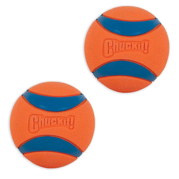 Petmate Chuckit Ultra Ball Dog Toy 2 pack Medium Orange/Blue 2.55" x 5.43" x 6.56"-Dog-Petmate-PetPhenom