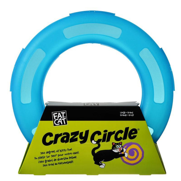Petmate Crazy Circle Cat Toy - Blue, Small - 9.5" Diameter-Cat-Petmate-PetPhenom