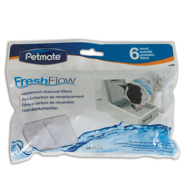 Petmate Fresh Flow Replacement Filter 6 count 8.25" x 0.62" x 6.12"-Dog-Petmate-PetPhenom