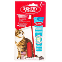 Petrodex Dental Kit for Cats with Enzymatic Toothpaste, 2.5 oz Toothpaste - 6" Brush - Finger Brush-Cat-Sentry-PetPhenom