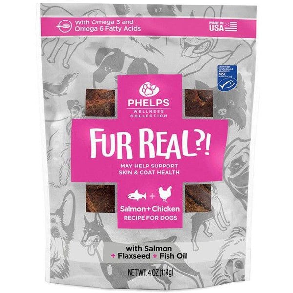 Phelps Pet Products Fur Real?! Skin and Coat Treat for Dogs, 4.5 oz-Dog-Phelps Pet Products-PetPhenom