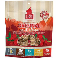 Plato Dog Strips Grain Free Turkey Cranberry 3 Oz.-Dog-Plato-PetPhenom