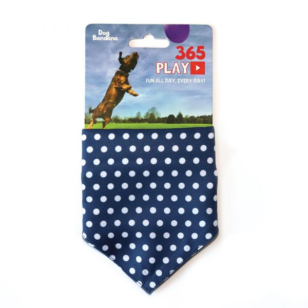 Play 365 Slip on Collar Bandana -Blue Dot-Dog-Play 365-PetPhenom
