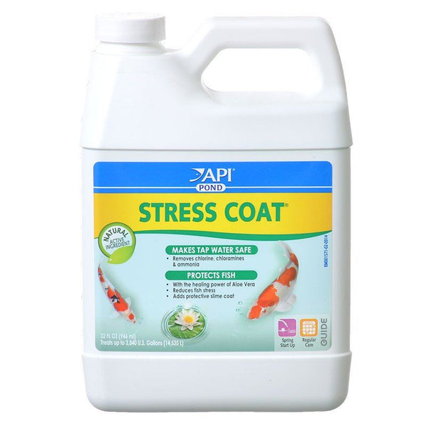 PondCare Stress Coat Plus Fish & Tap Water Conditioner for Ponds, 32 oz (Treats 3,840 Gallons)-Fish-Pond Care-PetPhenom