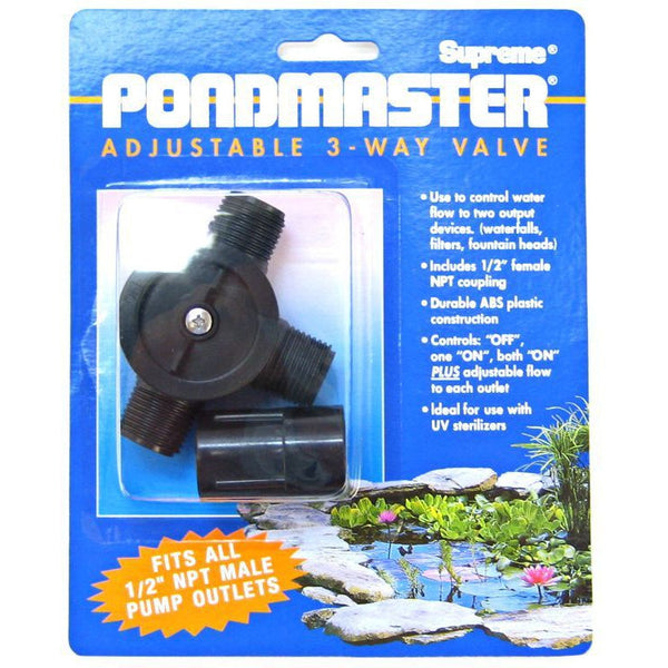 Pondmaster Adjustabel 3-Way Valve, 1/2" Diverter Valve for Models 2, 3, 5 & 7-Fish-Pondmaster-PetPhenom