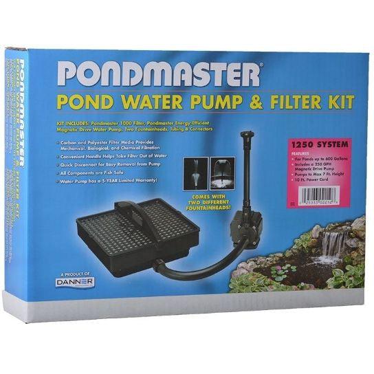 Pondmaster Garden Pond Filter System Kit, Model 1250 - 250 GPH (Up to 600 Gallons)-Fish-Pondmaster-PetPhenom