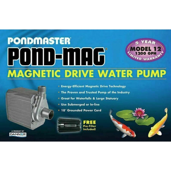 Pondmaster Pond-Mag Magnetic Drive Utility Pond Pump, Model 12 (1200 GPH)-Fish-Pondmaster-PetPhenom