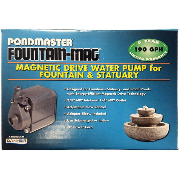 Pondmaster Pond-Mag Magnetic Drive Utility Pond Pump, Model 1.9 (190 GPH)-Fish-Pondmaster-PetPhenom