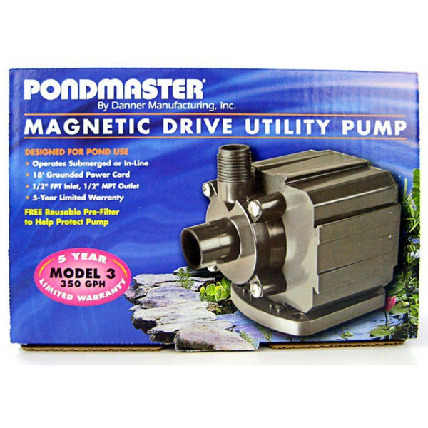 Pondmaster Pond-Mag Magnetic Drive Utility Pond Pump, Model 3.5 (350 GPH)-Fish-Pondmaster-PetPhenom