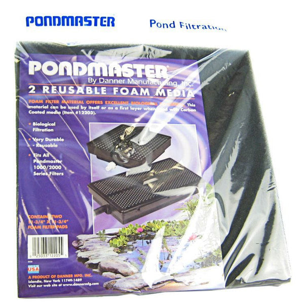 Pondmaster Reusable Foam Media Pads, 11.75" Long x 11.75" Wide (2 Pack)-Fish-Pondmaster-PetPhenom