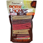 Pork Chomps Munchy Sticks Dog Treat Assorted Flavors, 100 count-Dog-Pork Chomps-PetPhenom