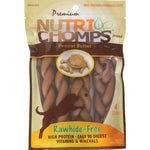 Pork Chomps Premium Nutri Chomps Peanut Butter Flavor Braids, 4 count-Dog-Scott Pet-PetPhenom