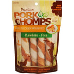 Pork Chomps Premium Real Chicken Wrapped Twists - Large, 4 count-Dog-Scott Pet-PetPhenom