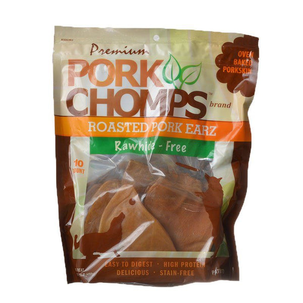 Pork Chomps Roasted Pork Skin Pig Earz, 10 Pack-Dog-Scott Pet-PetPhenom