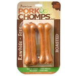 Pork Chomps Roasted Pressed Bones, 4.5" Bones - 2 Pack-Dog-Scott Pet-PetPhenom