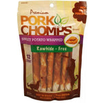 Pork Chomps Sweet Potato Mini Twist Treat , 12 count-Dog-Pork Chomps-PetPhenom