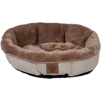 Precision Pet Round Shearling Bed Buff, 17"L x 17"W x 4.5"H-Dog-Precision Pet-PetPhenom