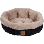 Precision Pet Snoozzy Mod Chic 12 Inch Round Pet Bed Black, 1 count-Dog-Precision Pet-PetPhenom