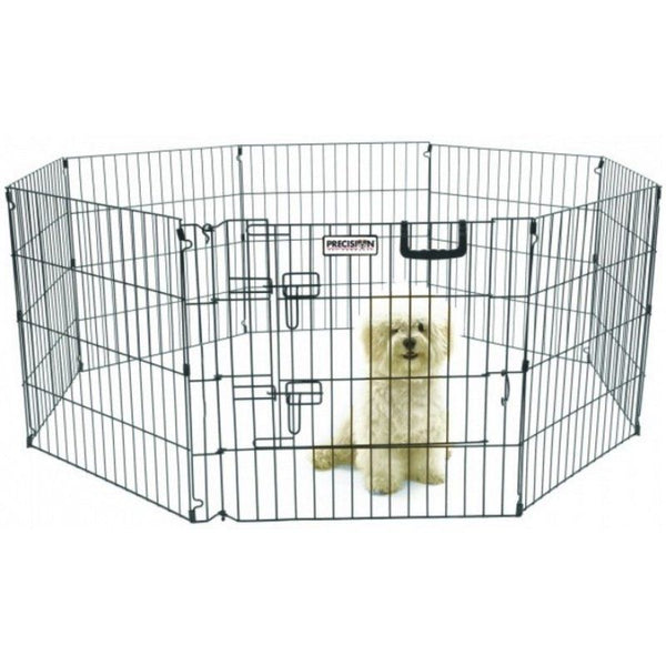 Precision Pet Ultimate Play Yard Exercise Pen - Black, UXP Model (24" Tall - 4' x 4' Square)-Dog-Precision Pet-PetPhenom