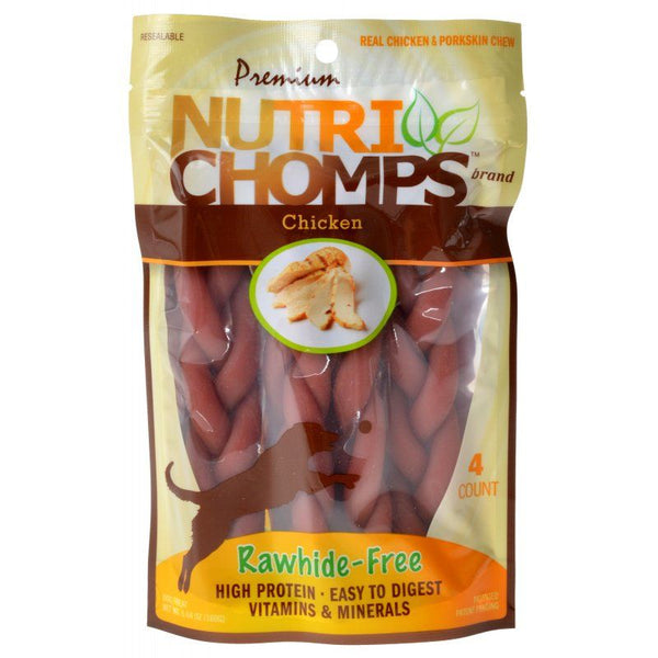 Premium Nutri Chomps Chicken Flavor Braids, 4 Count-Dog-Scott Pet-PetPhenom