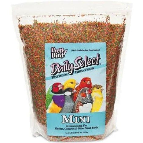 Pretty Bird Daily Select Premium Bird Food, Mini - 5 lbs-Bird-Pretty Pets-PetPhenom