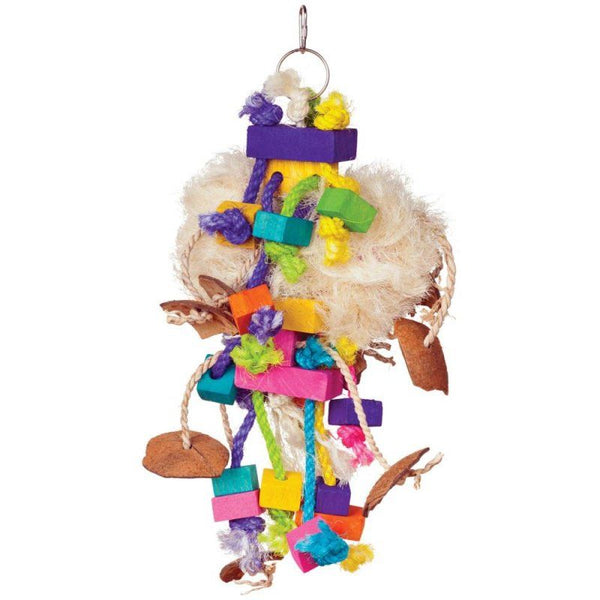 Prevue Bodacious Bites Tough Puff Bird Toy, 1 Pack - (7"W x 17"H)-Bird-Prevue Pet Products-PetPhenom