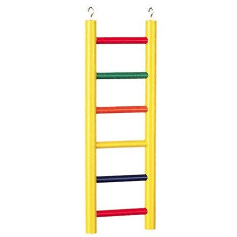 Prevue Carpenter Creations Hardwood Bird Ladder Assorted Colors, 6 Rung 12" Long-Bird-Prevue Pet Products-PetPhenom