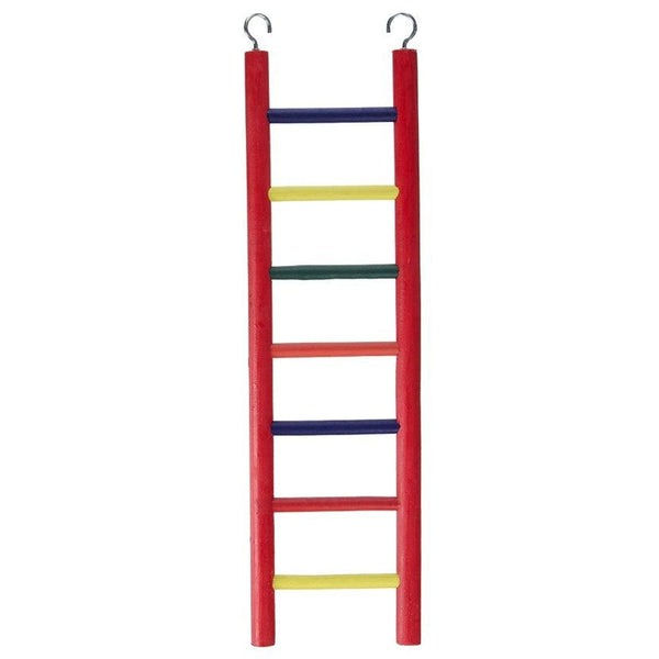 Prevue Carpenter Creations Hardwood Bird Ladder Assorted Colors, 7 Rung 15" Long-Bird-Prevue Pet Products-PetPhenom