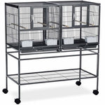 Prevue Pet Products Hampton Deluxe Divided Breeder Bird Cage w/Stand-Bird-Prevue Pet Products-PetPhenom