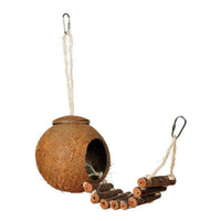 Prevue Pet Products Naturals Coco Hideaway with Ladder Bird Toy-Bird-Prevue-PetPhenom