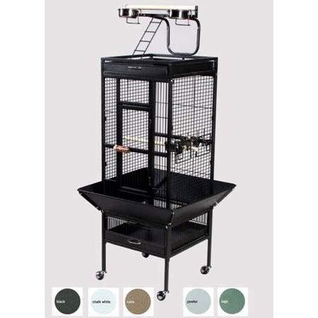 Prevue Pet Products Wrought Iron Select Cage Black 18" L x 18" W x 57" H-Small Pet-Prevue-PetPhenom