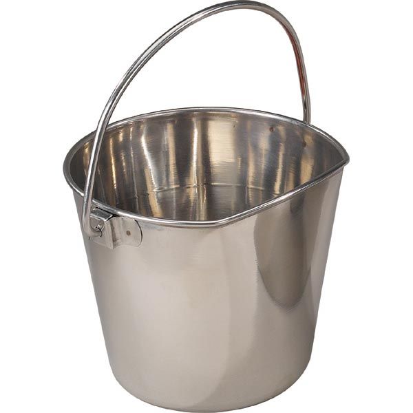 ProSelect Flat Sided Stainless Steel Pail -1 Quart-Dog-ProSelect-PetPhenom